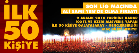 Galatasaray Store'dan Maç Bileti Hediye