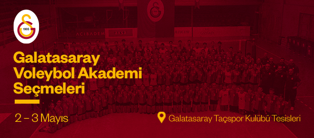 Galatasaray Voleybol Akademisi 2026 - 2027 sezonu sporcu seçmeleri başlıyor!