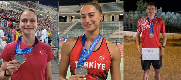 Bayrak takımlarında yer alan sporcularımızdan üç madalya