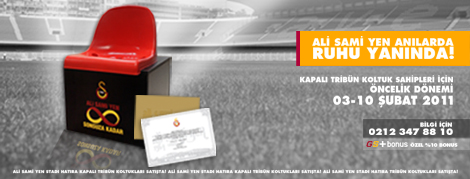 Ali Sami Yen Stadı Kapalı Tribün Koltukları Satışta