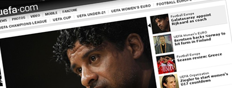 Galatasaray ve Frank Rijkaard UEFA'nın Manşetinde