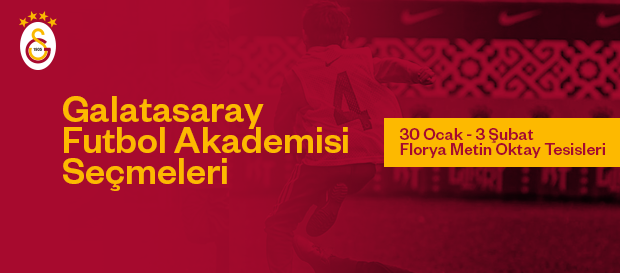 Galatasaray Futbol Akademisi Genç Aslanlarını arıyor!