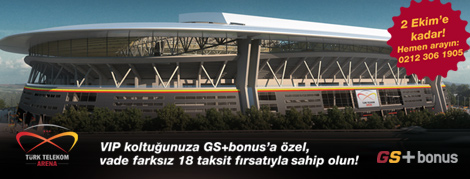 VIP Koltukları GS+bonusa Özel Taksitli Satışta