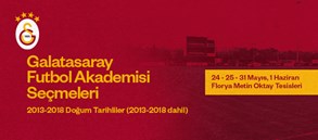 Galatasaray Futbol Akademisi Futbolcu ve Kaleci Seçmeleri Başlıyor!