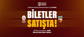 Melikgazi Kayseri Basketbol maçı biletleri satışta!