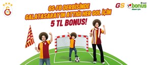 Galatasaray’ımızın her golüne 5 TL bonus!  