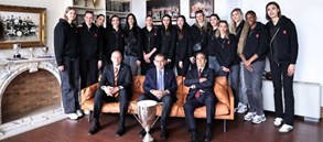 CEV Cup şampiyonu Galatasaray Daikin'den Galatasaray Müzesi'ne ziyaret