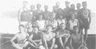 -1930'lar. Denizcilik Şubesi Baş Kaptanı Mecdi Hüsam Bayan ve erkek kürekçilerle.._